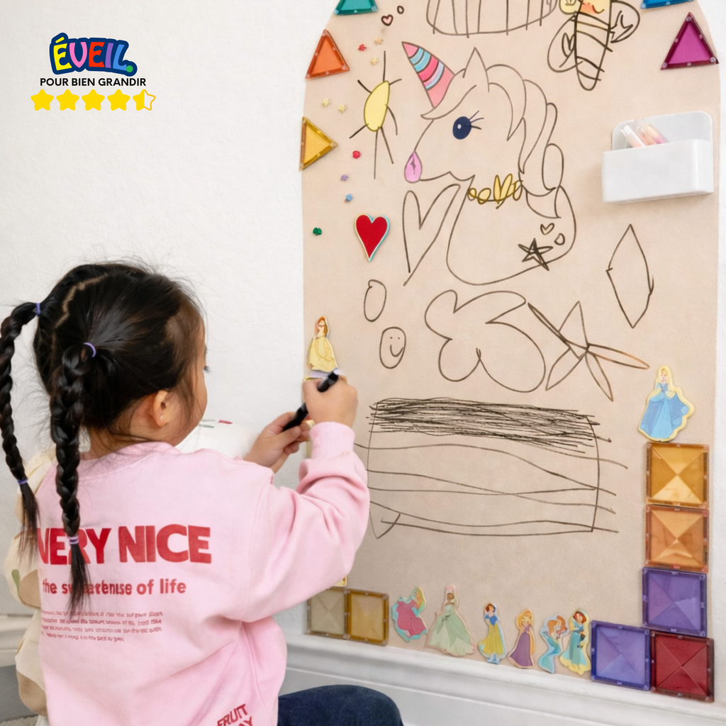 Sticker mural magnétique – interactif et créatif