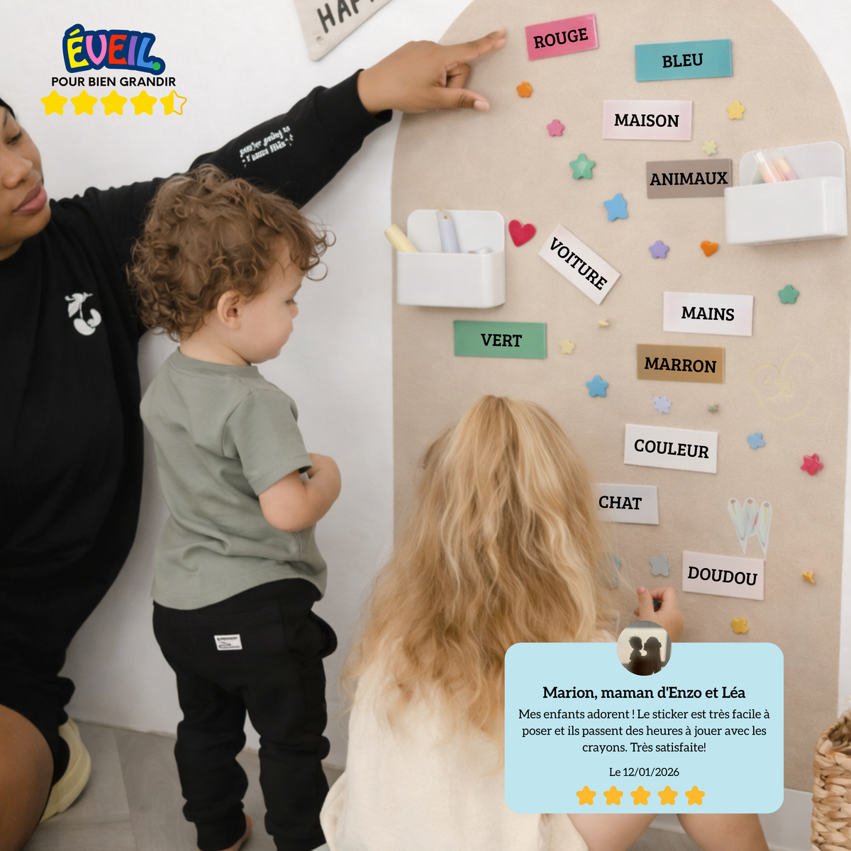 Sticker mural magnétique – interactif et créatif
