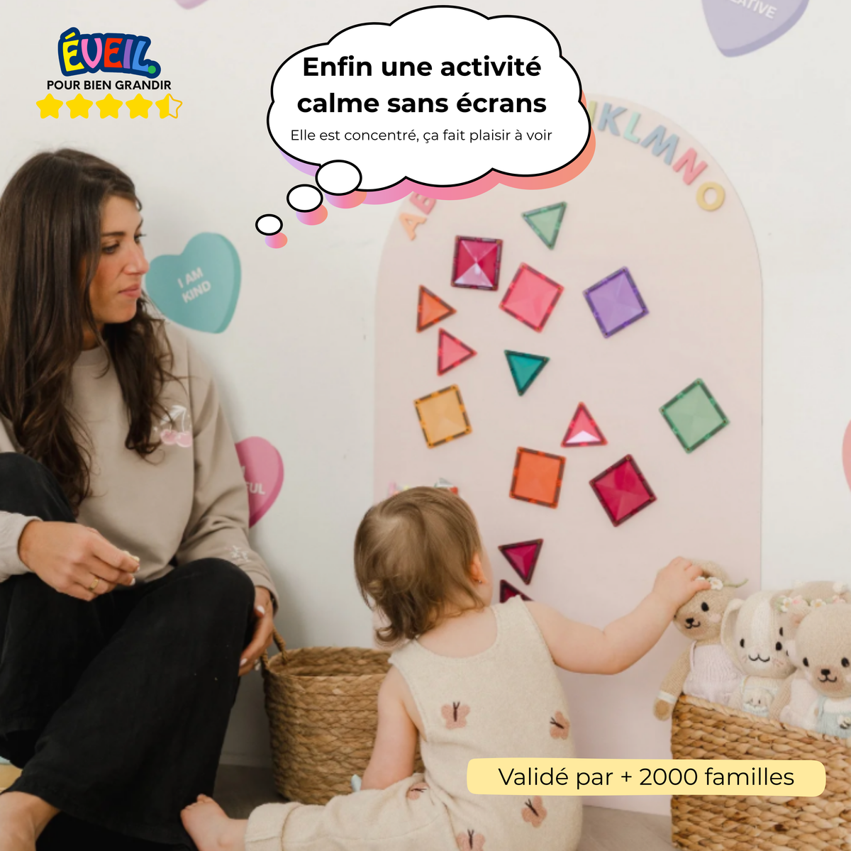 Sticker mural magnétique – interactif et créatif